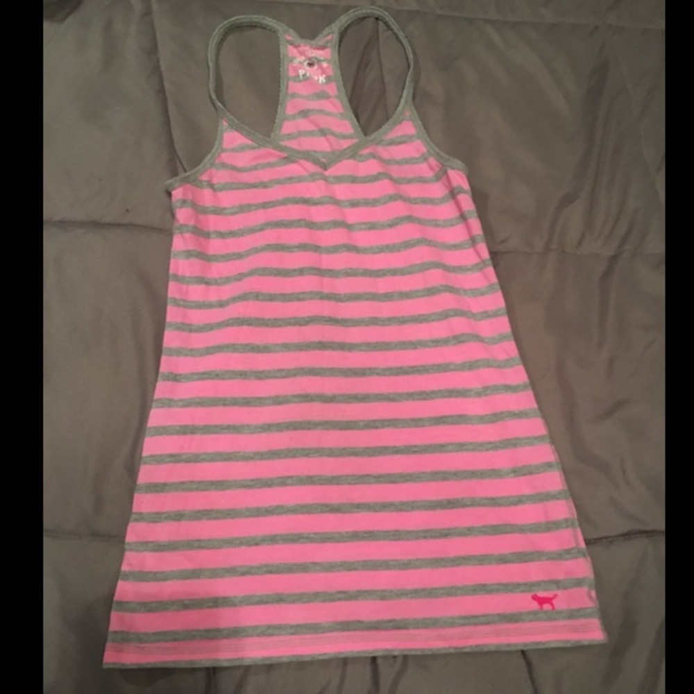 PINK striped tank top